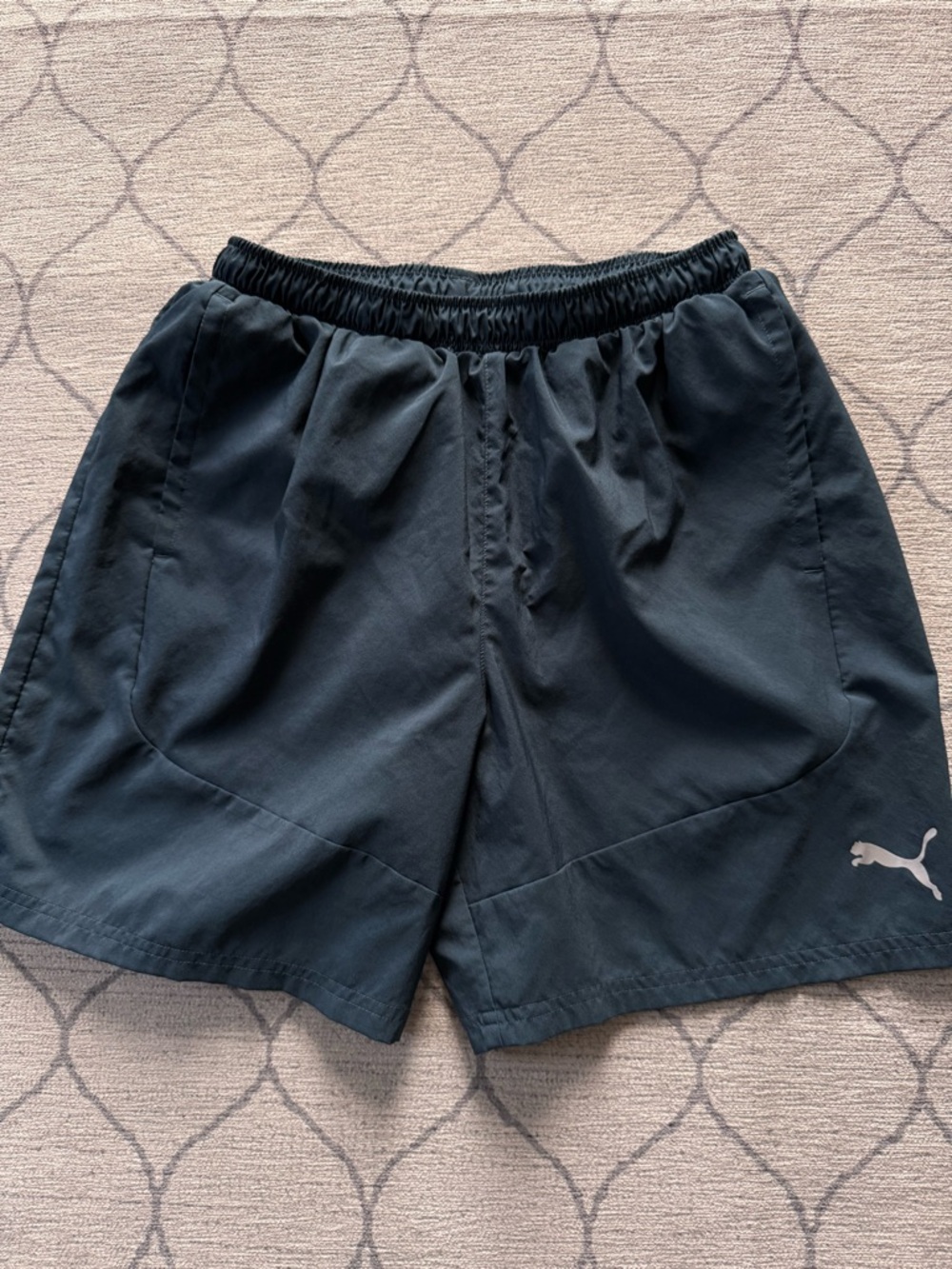 Puma Navy Blue Men's Training Shorts with Logo